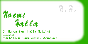 noemi halla business card